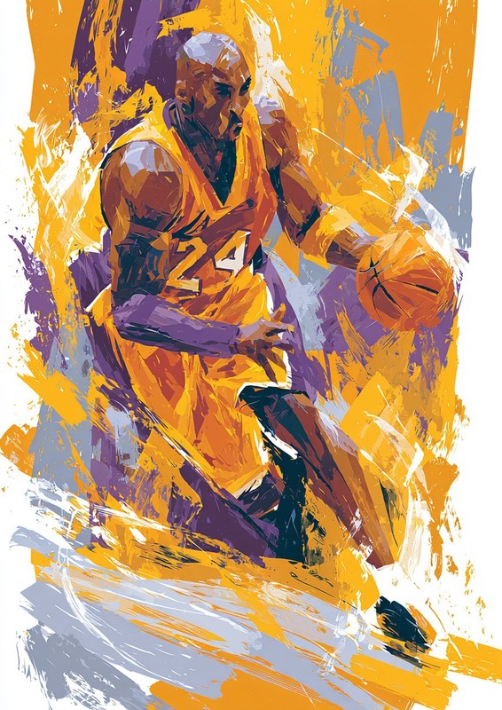 Kobe Bryant - Los Angeles Lakers Art Card 1/1 PaintOholic Signed ONE OF A KIND.