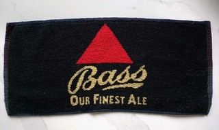 Vintage Bass Ales Pub bar beer Towel Mat. 1990s. Used condition.