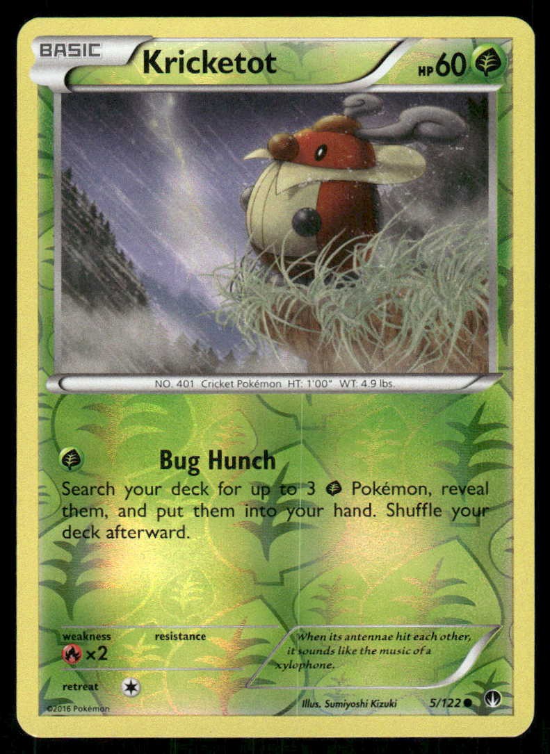 Pokemon Kricketot 5/122 BREAKpoint Reverse Holo C NM/M