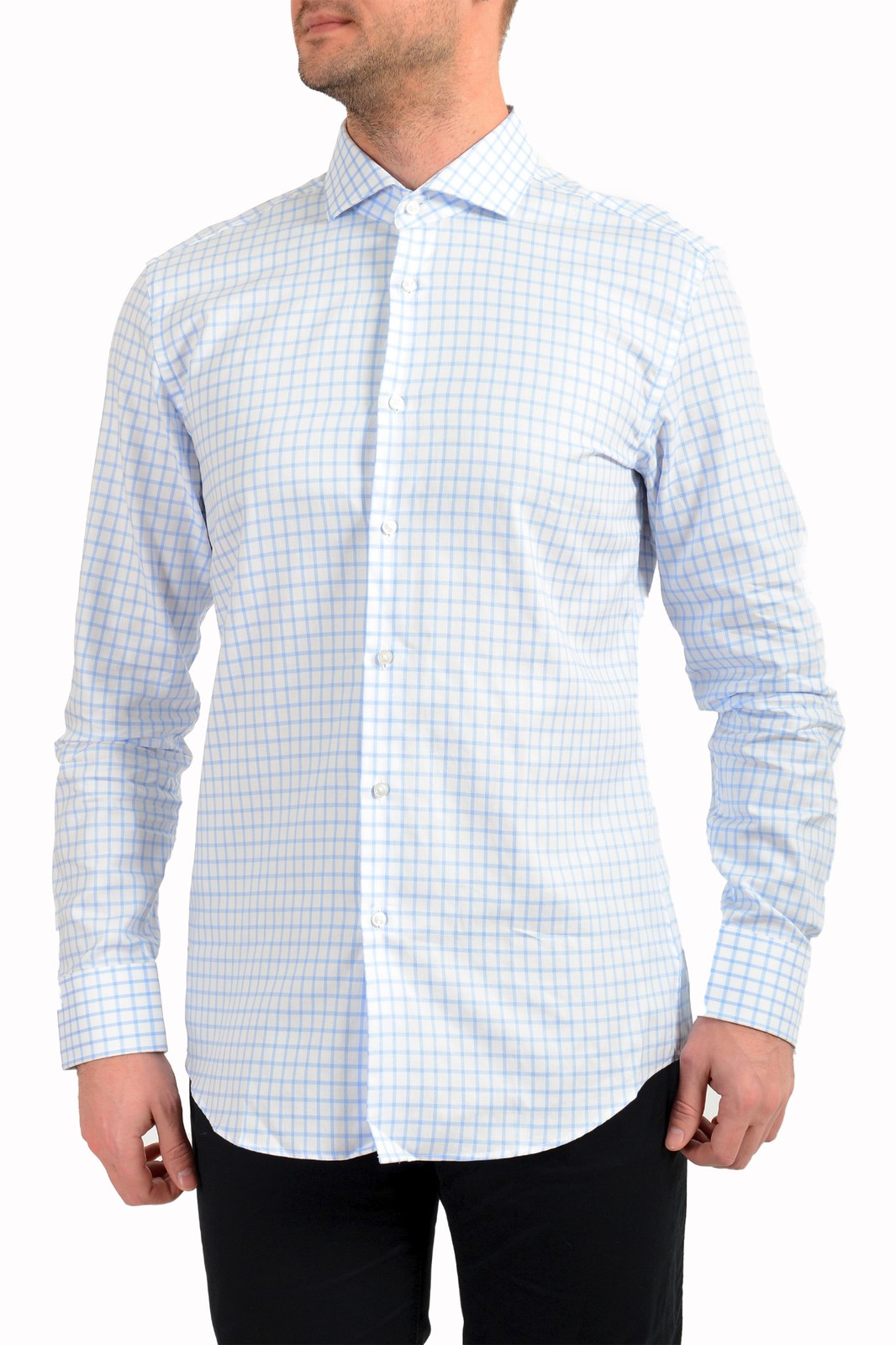 Многоцветная клетчатая рубашка с длинным рукавом Hugo Boss Mens Jason Slim Fit 9990₽