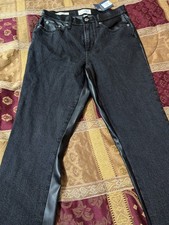 Universal Thread Womens Size 8 Holiday Mid Rise Faux Leather 80's Slim Jeans
