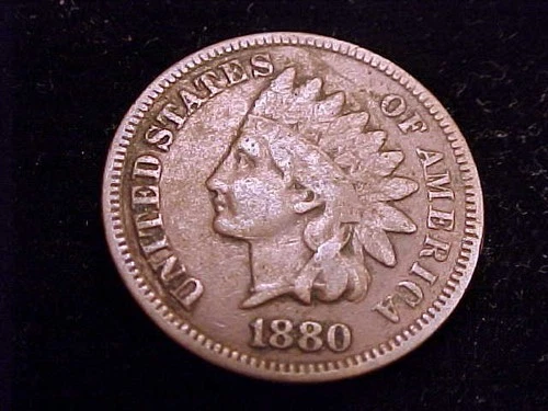 1880 Indian Head Cent,  Very Good Grade