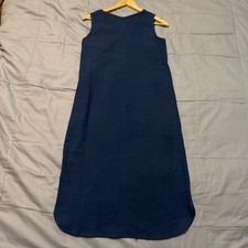 Rohan Sera Linen Shift Dress UK 8 Navy Pockets Classic Quiet Luxury Summer NWT