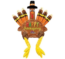Anagram Happy Thanksgiving Turkey Foil Balloon 26"