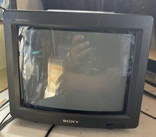 VTG SONY Trinitron KV-10FMR20 10" Retro Gaming Mega Bass Color TV FM Radio Clean