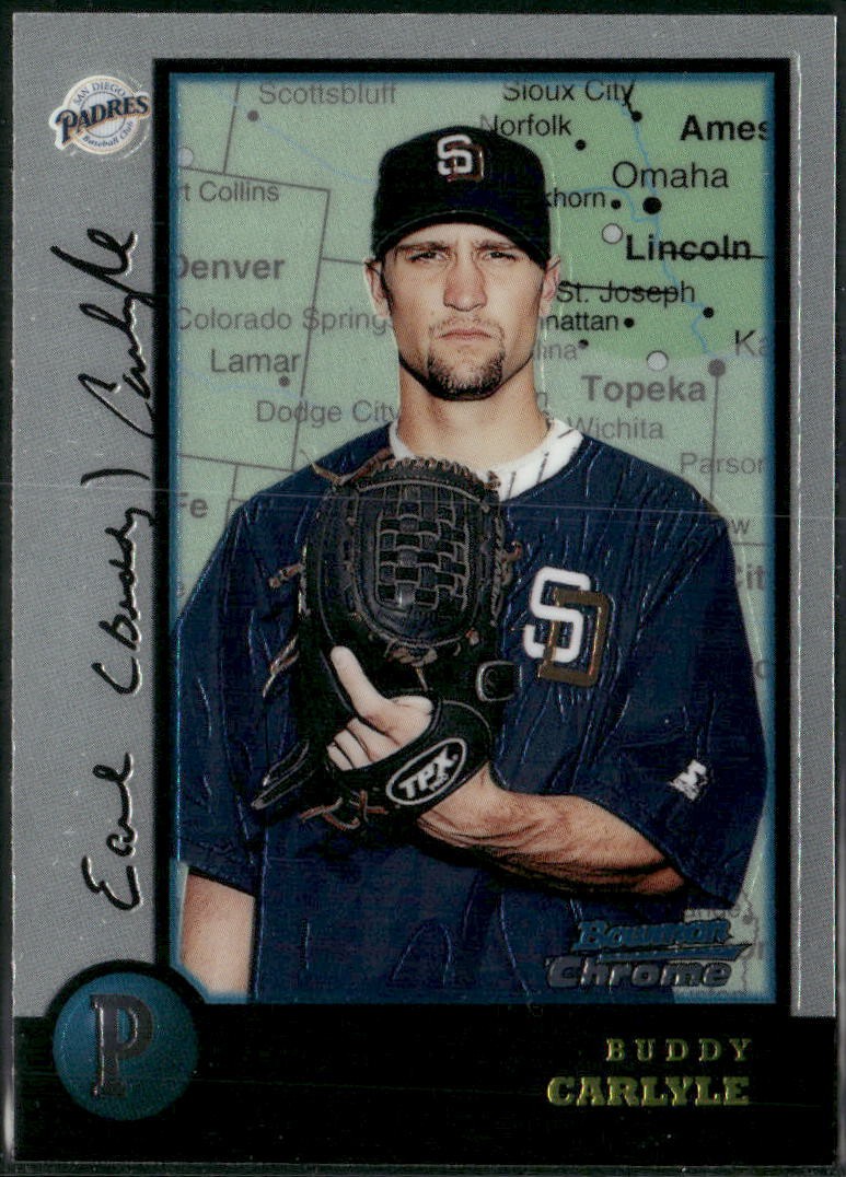 Buddy Carlyle Rookie 1998 Bowman Chrome #315 International San Diego Padres