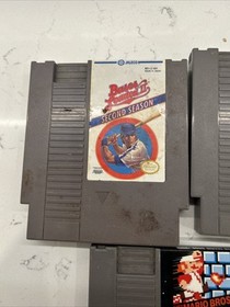 Nintendo NES 5 Game Lot! Mario Brothers, Ring King, Karate Champ, Baseball loade