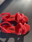 Melissa + Jeremy Scott Womens Tube Slingback Sandals Neon Orange Rubber 8