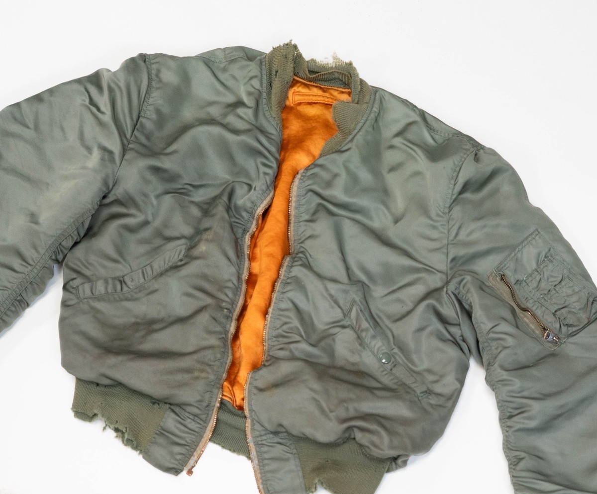60s 米空軍実物 ma-1 flight jacket Vintage Military Bomber Flying Mans Jacket M/L 60s Satellite USAF