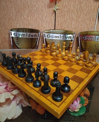 Vintage Wooden Semenovsky Chess Set Soviet USSR (#169)