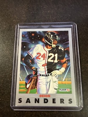 Deion Sanders 1993 Fleer Provision Insert (# 263) Atlanta Falcons/Atlanta Braves