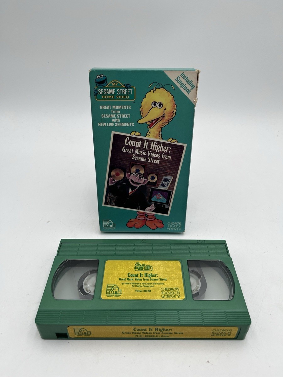 Sesame Street Count It Higher Great Music Videos VHS Tape 1988