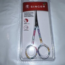 SINGER Curved Embroidery Scissors 4"-Floral See description