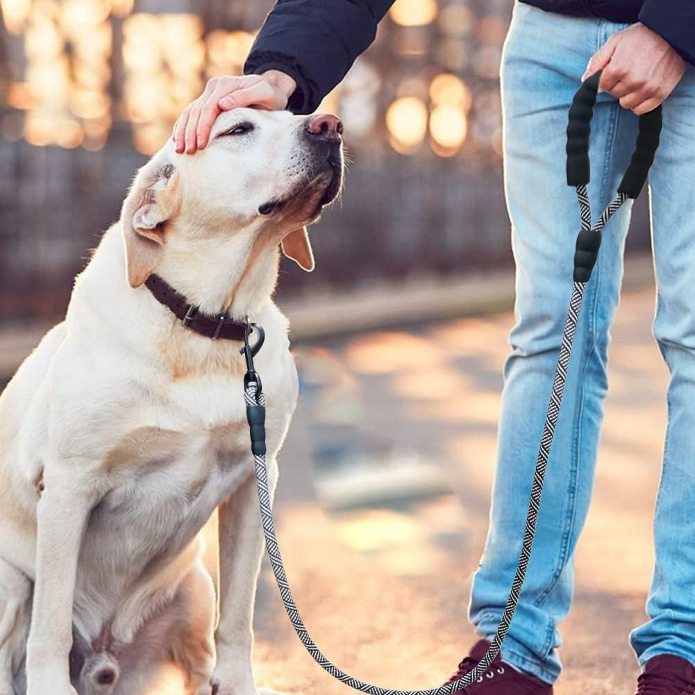 Heavy Duty Rope Dog Leash, 3/4/6/7/8/10/12/15/20/30 FT Nylon Pet Leash, Soft Pad - Thumbnail 5