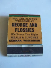 Vintage Matches From George And Flossies Kennan Wisconsin