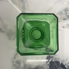 Napco #1180 Green Hobnail Thumbprint Glass Footed Vase Planter Ohio USA Vintage  — photo 4