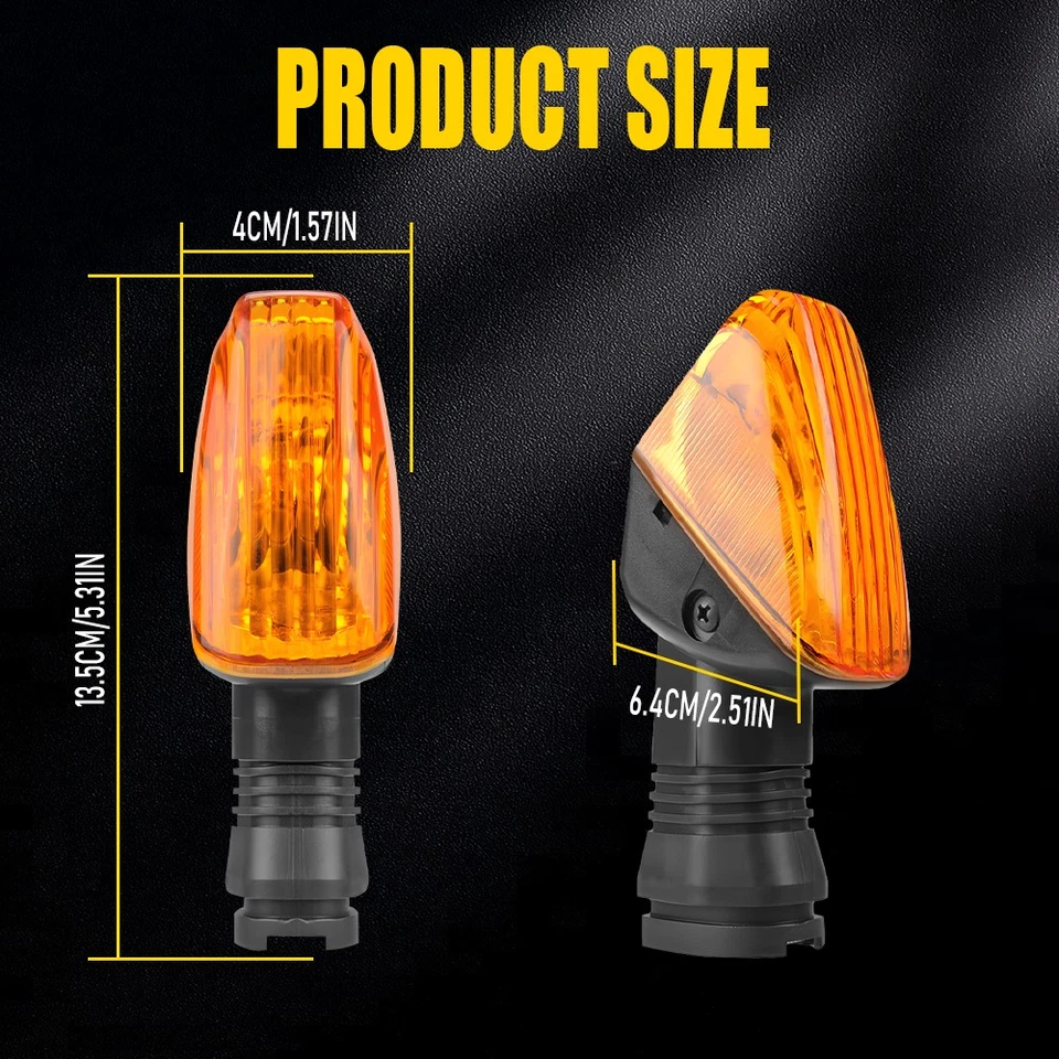 Lámpara indicadora de señal de giro delantera trasera 4 piezas para Kawasaki KLR 650 KLR650 2008-17 Y Foto 4 de 4