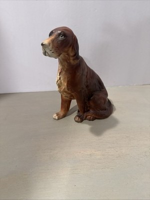 Vintage Erich Stauffer Spaniel Dog Figurine #8827 Hand Painted Ceramic