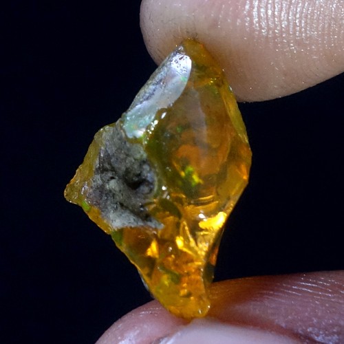 Collana anello 09,20 Cts 100% naturale Welo fuoco olio etiope opale grezzo cabina gemme - Foto 5 di 10