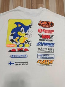 Vintage Sonic the Hedgehog 1993 Sega Racing Makela & Patoharju Rare Shirt L