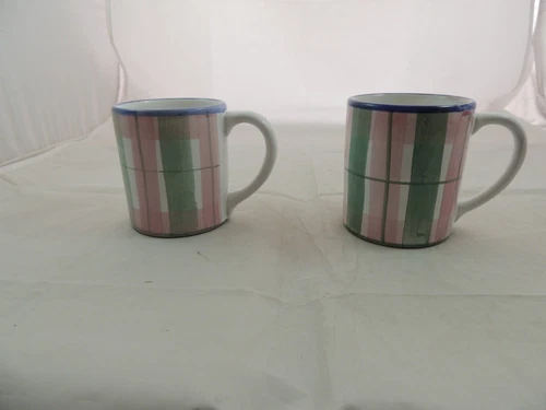 Caleca Mela Italy Fruit Checked  Mug Set of 2