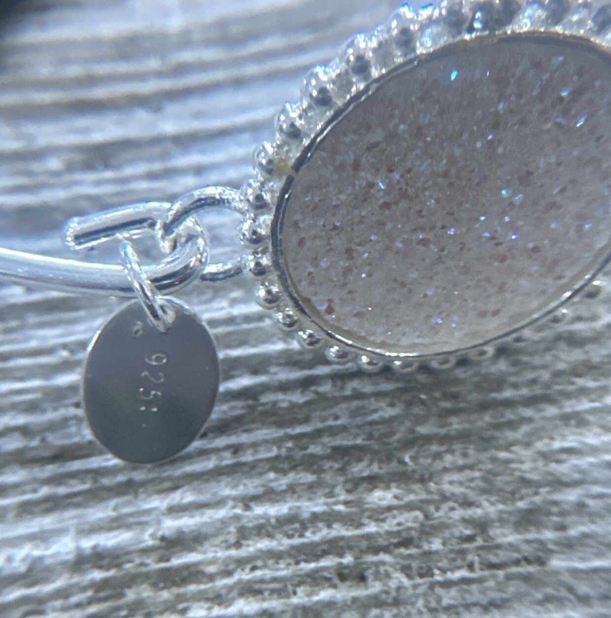 Women’s Stila Stackable Bangles Grey Stone And Wh… - image 7