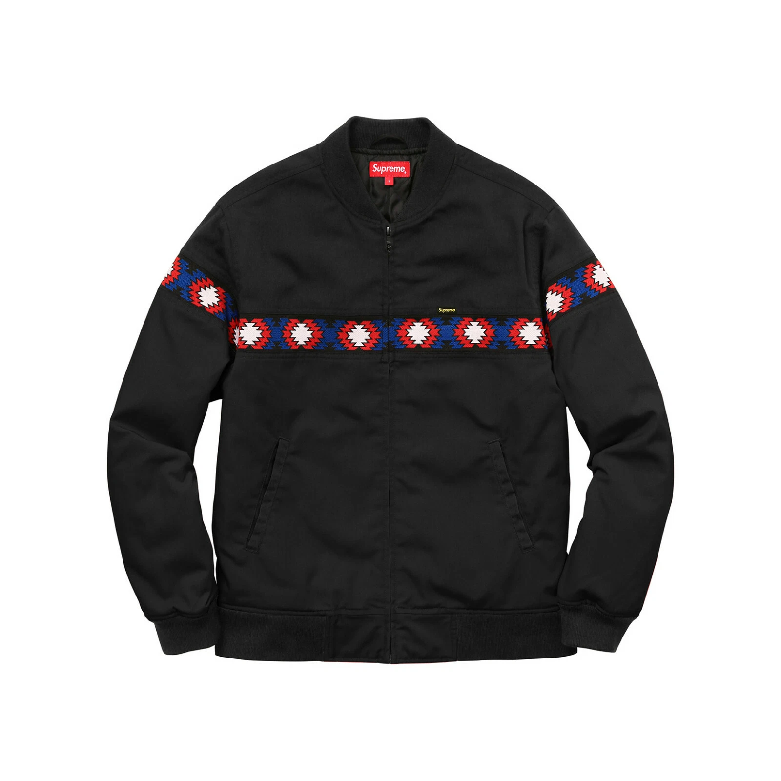 Supreme Trail Jacket SS17 boîte jacquard logo 2017 Chullo crochet noir   Moyen