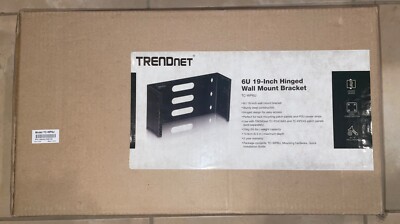 TRENDnet TC-WP6U 6U Black 19-inch Hinged Steel Wall Mount Bracket NEW/in Box