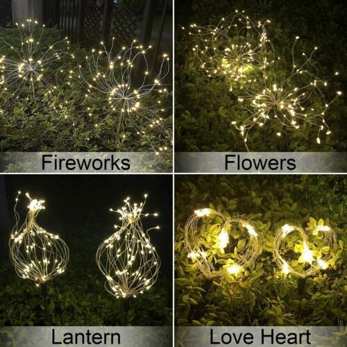 150LED Solar Firework Lights Waterproof Path Lawn Garden Christmas Decor Lamp US - Picture 17 of 47
