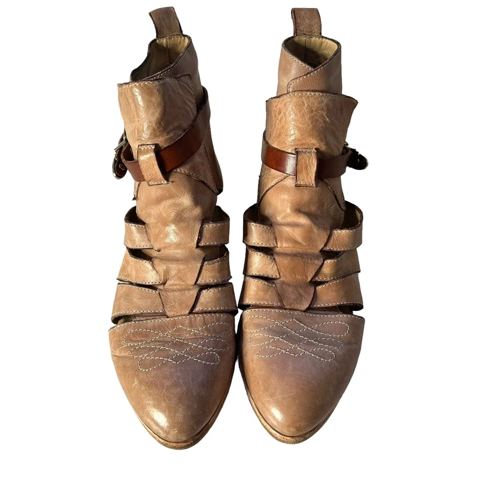 Botas al tobillo STEVEN By Steve Madden recortadas cuero envejecido para mujer talla 38 Foto 4 de 4