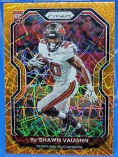 2020 Panini Prizm Orange Lazer Keshawn Vaughn Refractor #320 Bucs Rookie RC