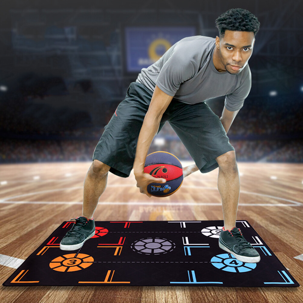 Basketball Footstep Training Mat NonSlip Basketball Dribble Trainer