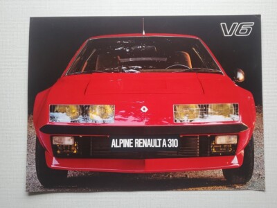 Prospekt Blatt Alpine Renault A 310 V6, deutsch, kartoniert