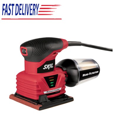 2.0-Amp 1/4-Inch Sheet Sander with Pressure Control Indicator Corded Soft-grip