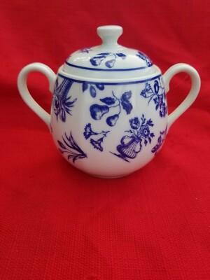 Vista Alegre china porcelain Chintz Azul Sugar Bowl 