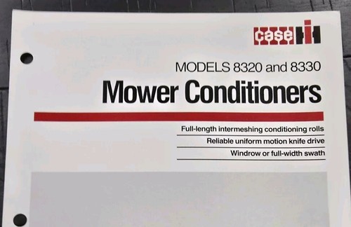 1990s 8320 Mower Conditioners Dealer Spec Sheet Case IH International Harvester - Picture 2 of 3