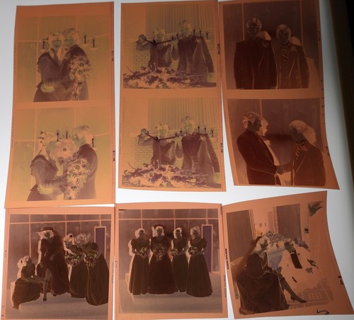#43 Lot 99 Vtg COLOR Snapshot Photo NEGATIVES Family WEDDING Party Ceremony - Picture 5 of 17