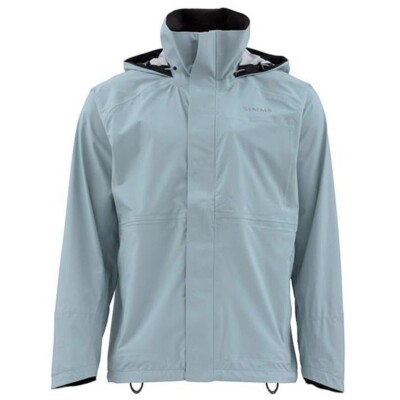 Simms Fishing Vapor Elite Rain Jacket Mens Large Grey Blue RARE BEST EVER!  NEW