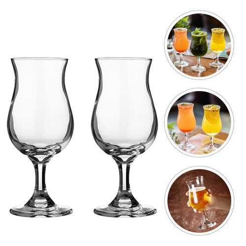 2 Pcs Goblet Decorative Cocktail Glass Holiday Juices Cup Banquet