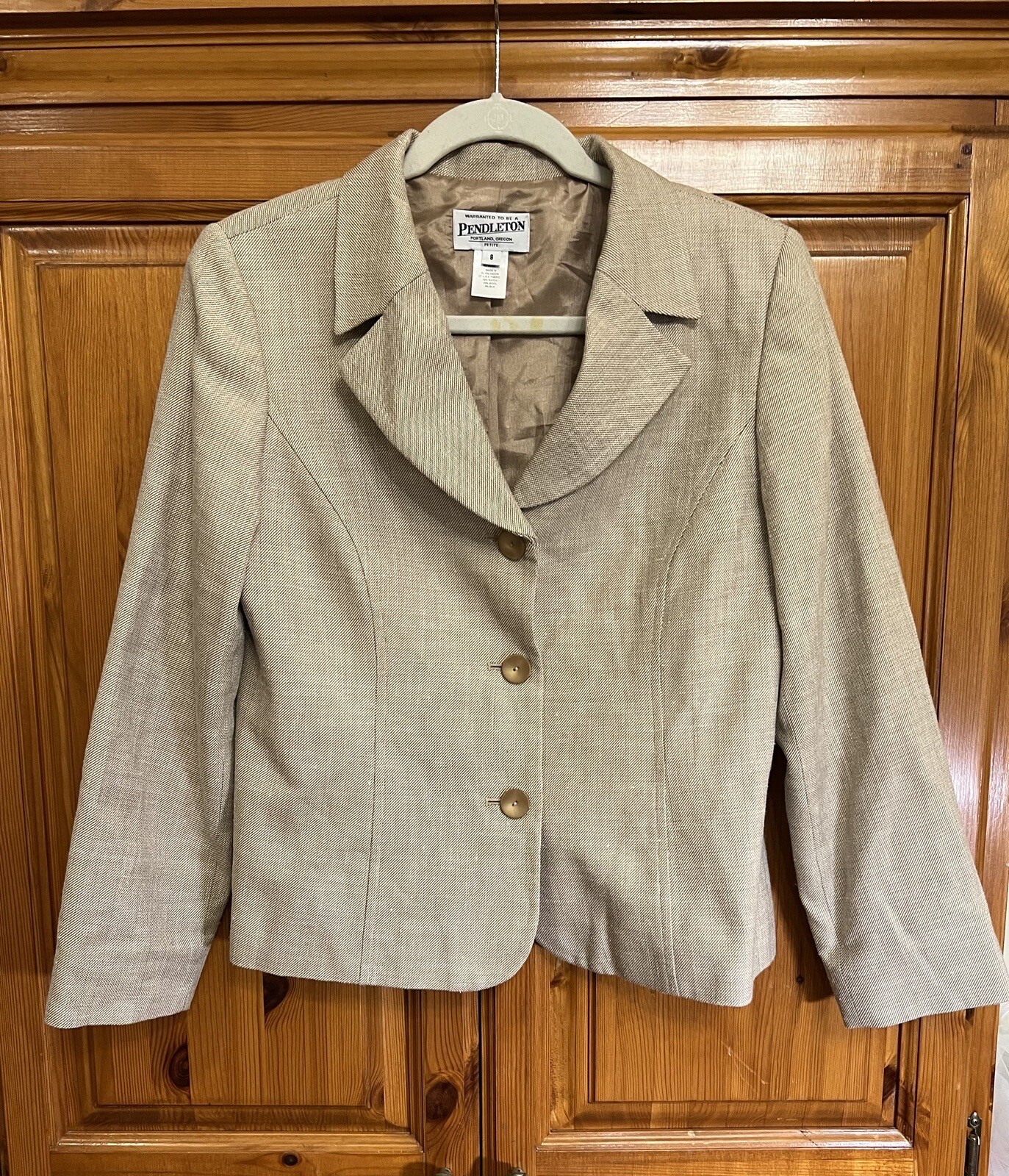 Pendleton Cream Colored Button Up Blazer Women’s … - image 1