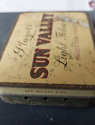 Vintage Player's Sun Valley Light Tobacco Tin Box (1960s)