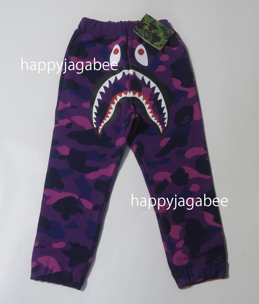 A BATHING APE BAPE KIDS COLOR CAMO SHARK SWEAT PANTS 2colors A BATHING APE BAPE KIDS COLOR CAMO SHARK SWEAT PANTS 2colors