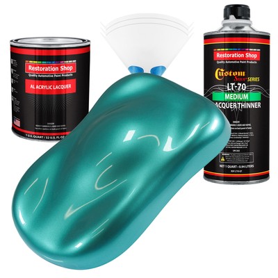 Gulfstream Aqua Metallic Acrylic Lacquer Quart Auto Paint Kit, Medium Thinner