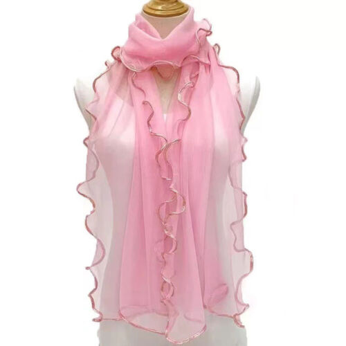 Women Long Floral Silk Blend Pashmina Scarf Wrap Stole Shawl Sunscreen Scarve ∂ - Picture 13 of 19