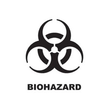 Bio Hazard Symbol - Vinyl Decal Sticker - Multiple Color Sizes - Ebn111