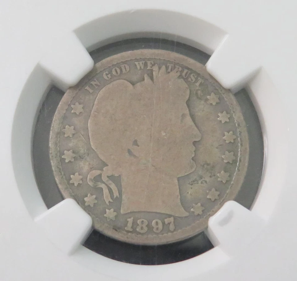 1897-S Barber Quarter * Key Date * NGC Graded G4 * San Francisco Mint - Image 2 of 4
