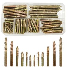 84 Pcs M4 M5 M6 Hanger Bolts,Double Sided Screws,Galvanized Dowel Screw Double