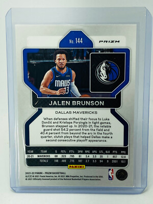 2021-22 Panini Prizm Jalen Brunson Ruby Wave #144 | eBay