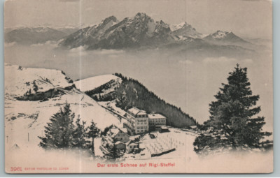 Vintage Postcard Der Erste Schnee Auf Rigi-Staffel