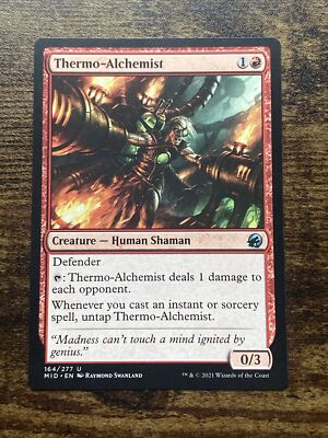 mtg alchemist cards Thermo-Alchemist (164) Innistrad Midnight Hunt Magic The Gathering S155* Creature Elf Druid ≫ MTG Alchemist's Refuge decks